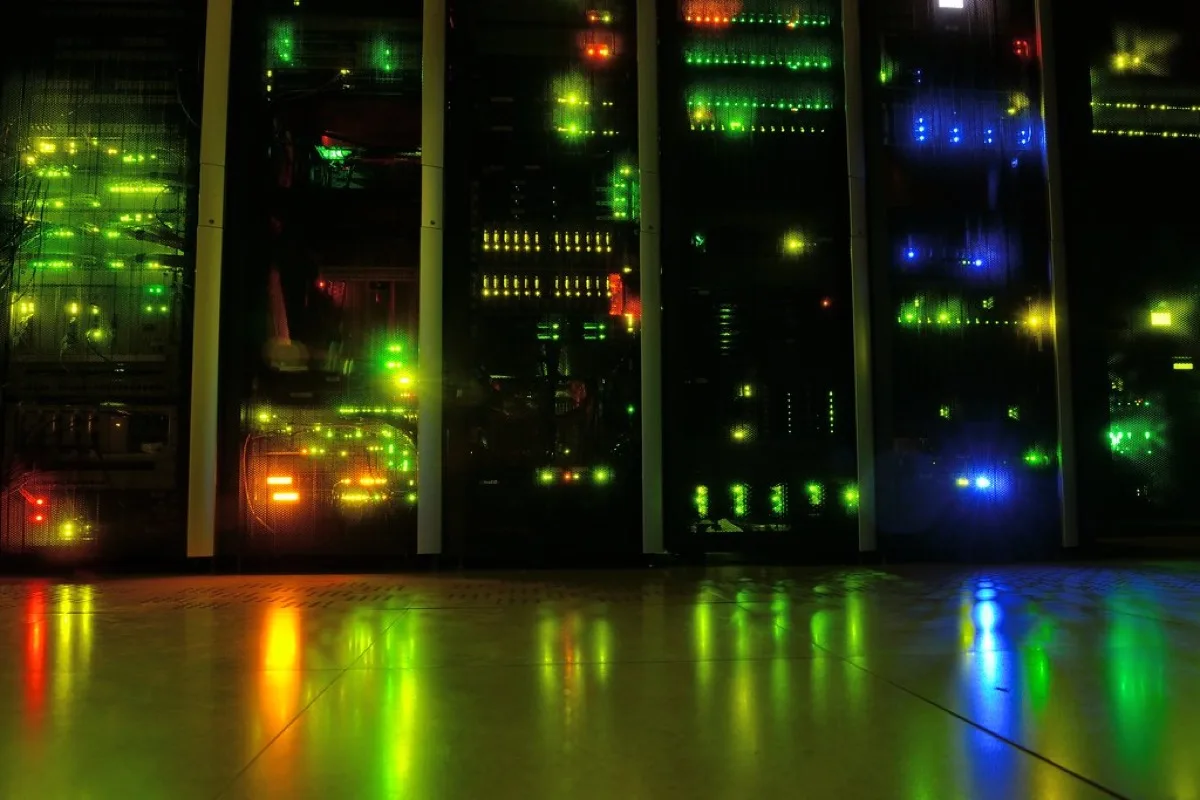 Serverracks in een datacenter